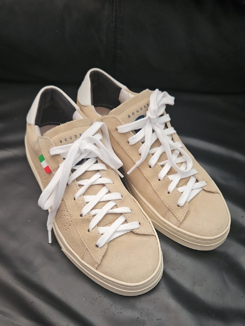 P448 X Scuderia AlphaTauri Low Top Jack  Lace-up Eu-37 7US Beige Suede Sneaker - Picture 2 of 11